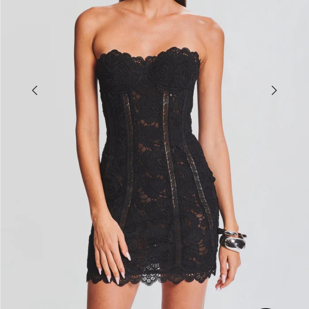 Nwt rococo sand black lace dress